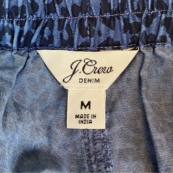 J. Crew Denim Seaside Indigo Blue Leopard Shorts - Picture 7 of 9